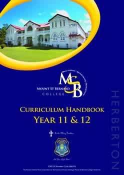 curriculum handbook Yr 11/12